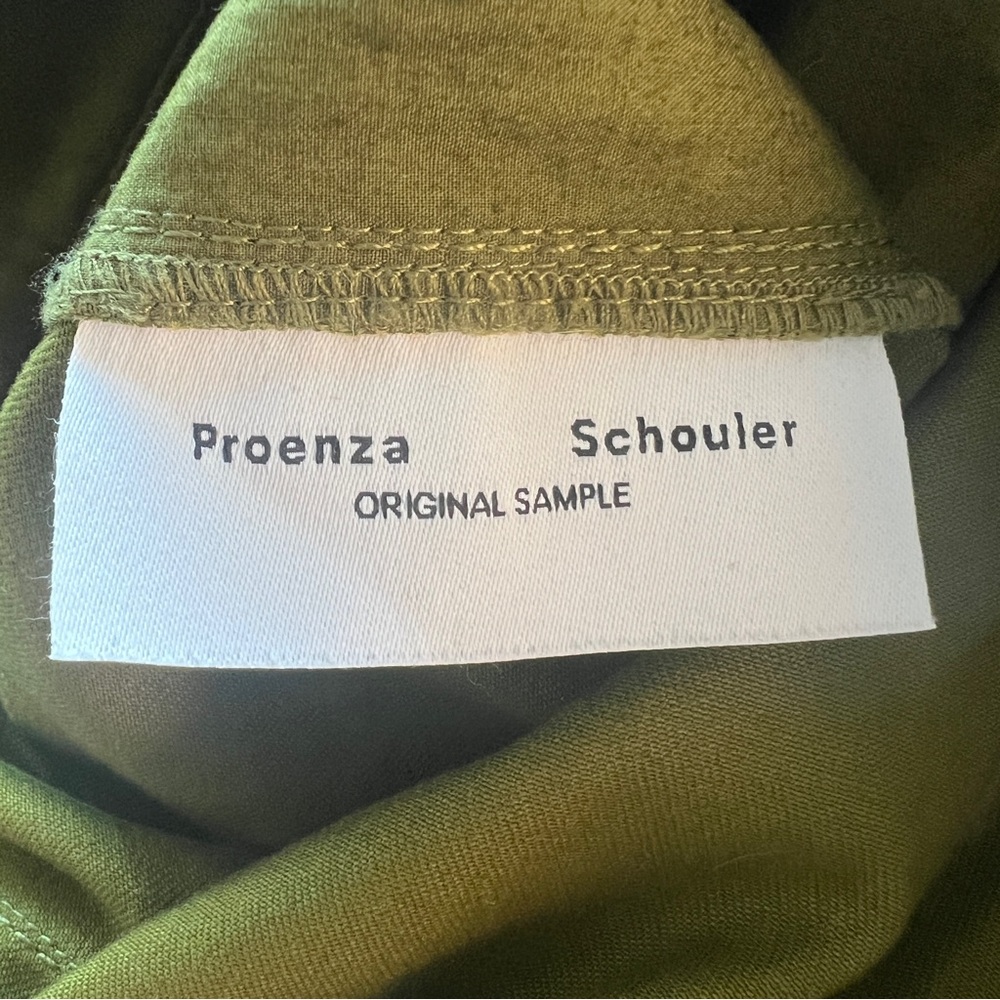 Proenza Schouler green wide leg trousers, Sample size 4 - Picture 4 of 7